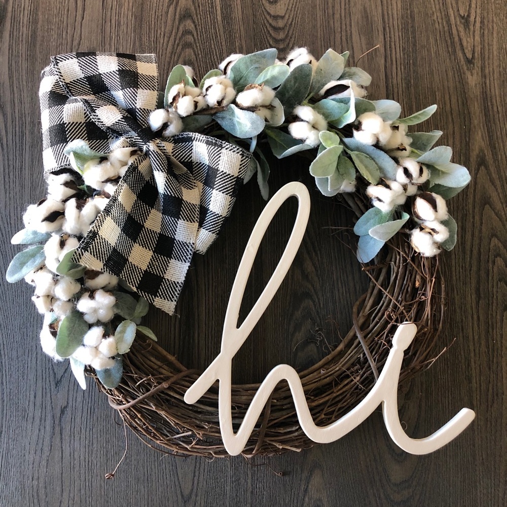 NWOT Farmhouse Style Wreath